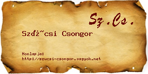 Szücsi Csongor névjegykártya