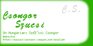 csongor szucsi business card